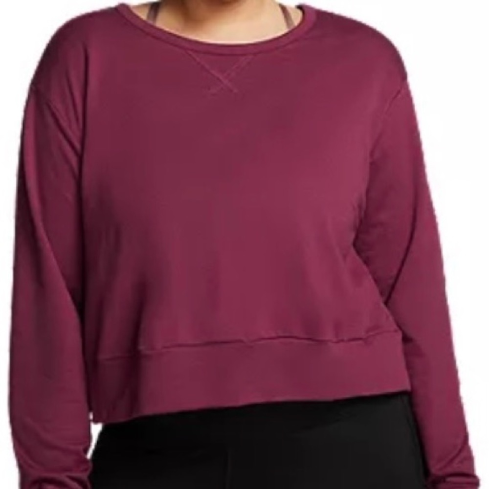 Burgundy Nike Crop Sweater 3X - NWT